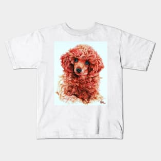 Red Toy Poodle Kids T-Shirt